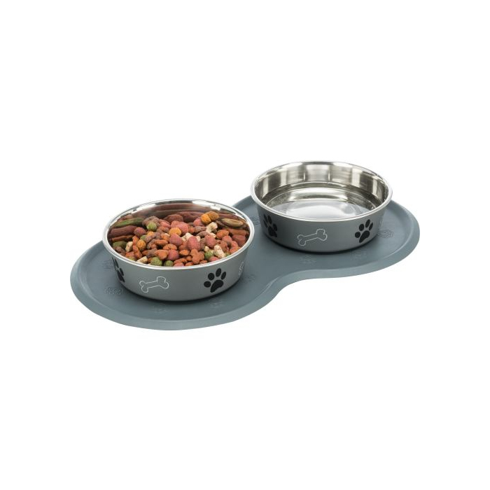 Килимок Trixie під миски для собак гумовий сірий