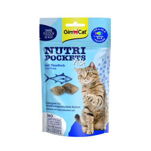 GimCat Nutri Pockets Fish Tuna ласощі для котів з тунцем