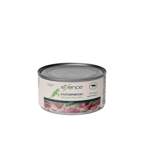 Вологий корм Essence для дорослих собак, з яловичиною,