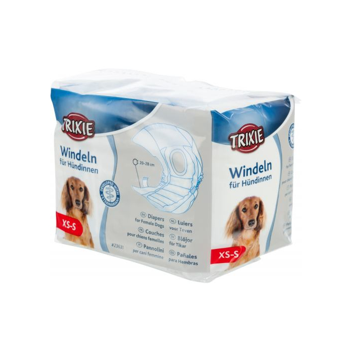 Підгузки для собак (дівчинок) Trixie 20-28 см XS-S 12 шт