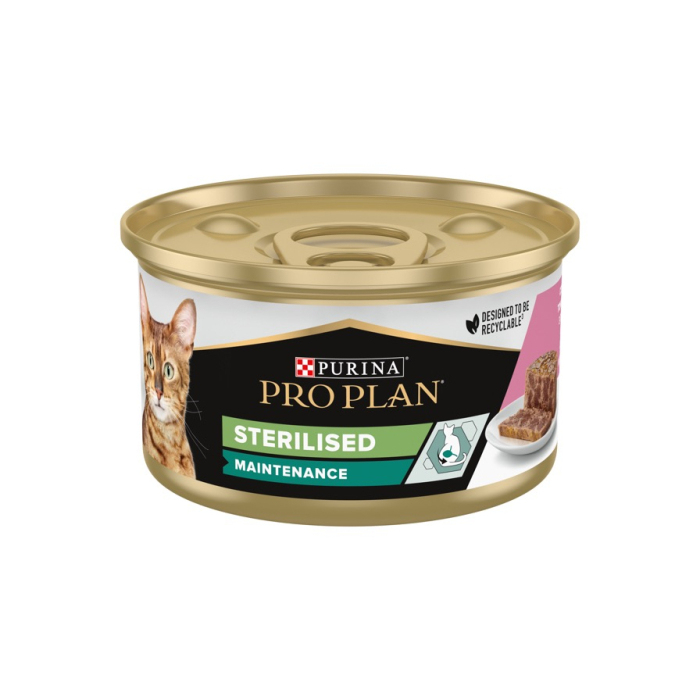 ProPlan Sterilised Maintenance шматочки в паштеті для стерилізованих котів з тунцем та лососем