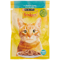 Friskies для котів, шматочкиі з качкою, пауч 85г