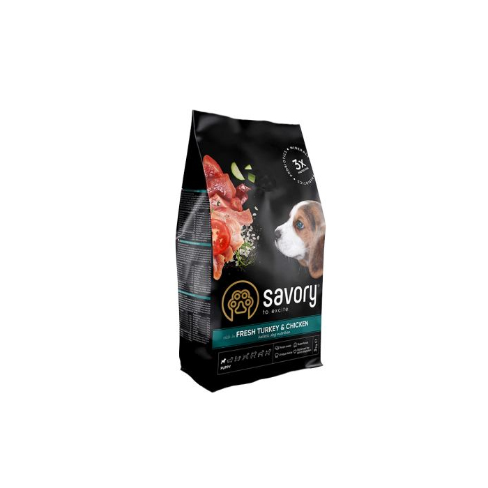 Savory Puppy rich in Fresh Turkey and Chicken