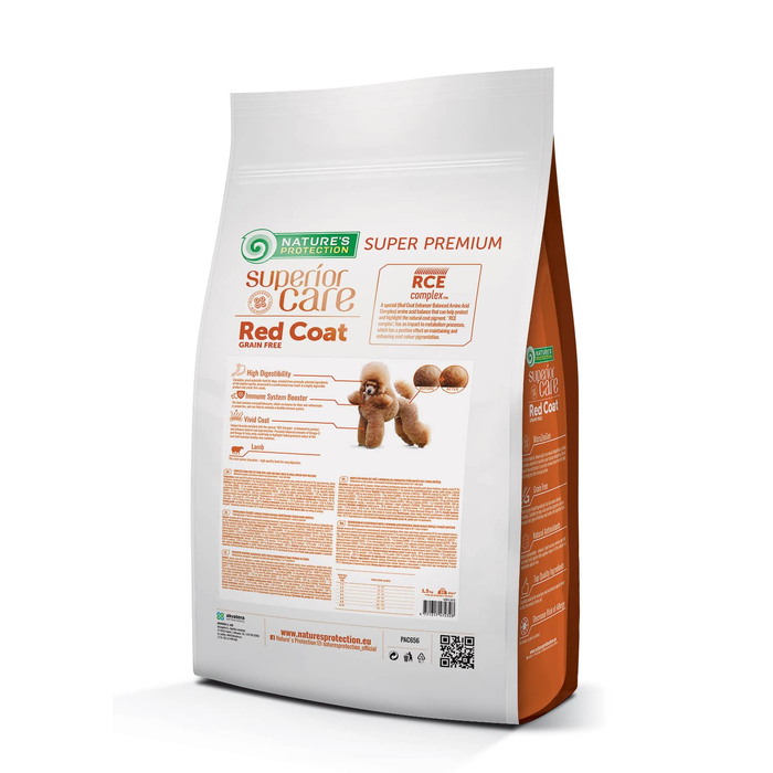 Nature's Protection DOG SC Red Coat Adult Small Breeds with Lamb для рудих собак малих порід 1,5кг