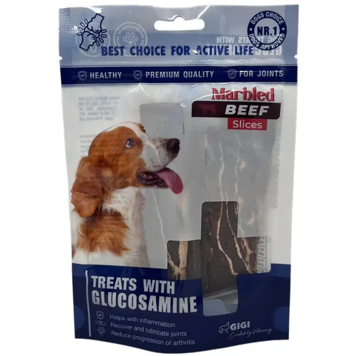 Gigi Vet Marbled Beef Slices ласощі для суглобів собак слайси мармурової яловичини