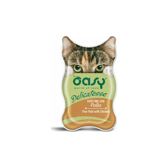 Oasy Wet Cat DELICATESSE консерва для котів з куркою 85 гр 342207