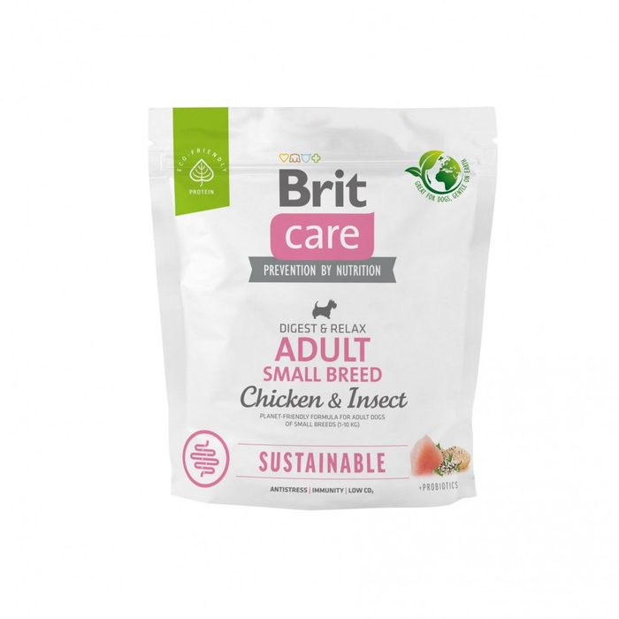 Brit Care DOG Sustainable Adult Small Breed для собак малих порід, з куркою та комахами, 3 кг