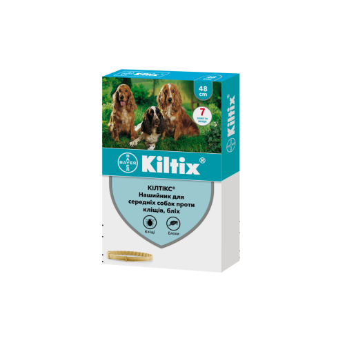 Kiltix (Bayer) Нашийник проти бліх та кліщів для собак 48 см Bayer