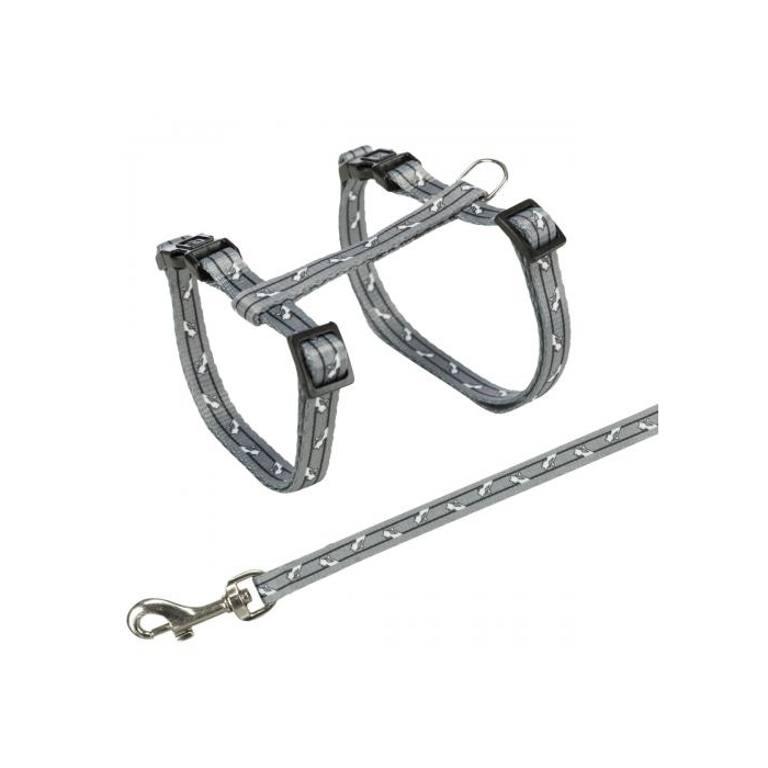 Шлейка з повідцем Trixie для котів з котами нейлон 27-45см 10мм