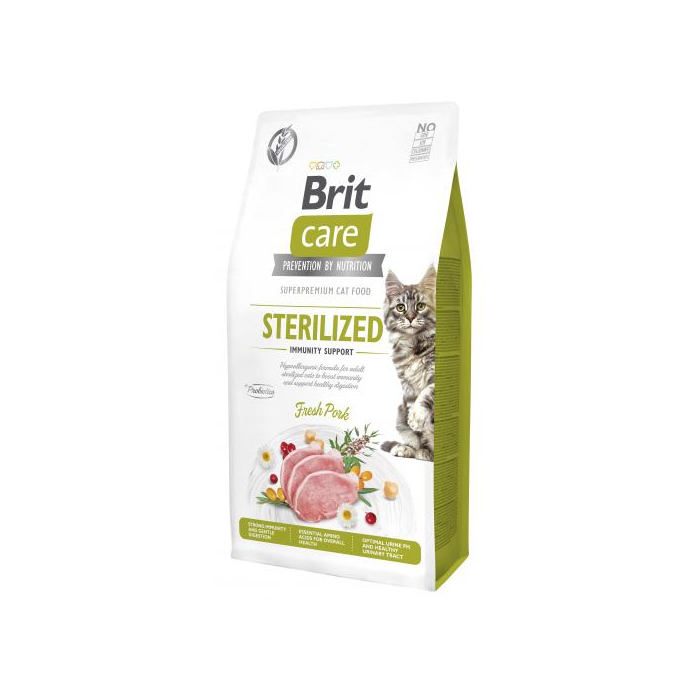 Сухий корм Brit Care CAT by Nutrition Sterilized Immunity Support для стерилізованих котів зі свининою
