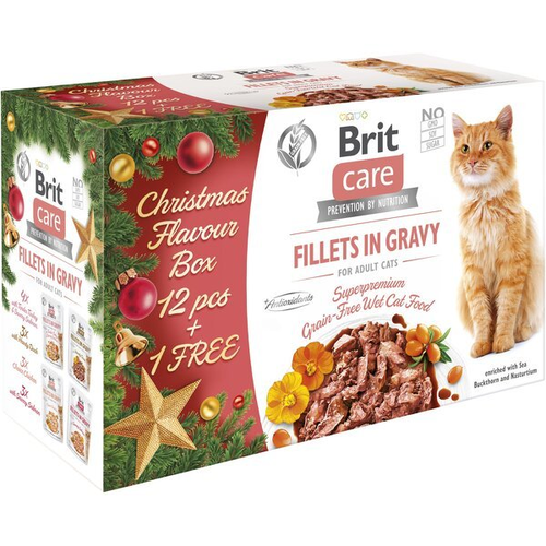 Brit Care Cat різдвяни набір для котів філе в соусі 12+1 XMASS_00934