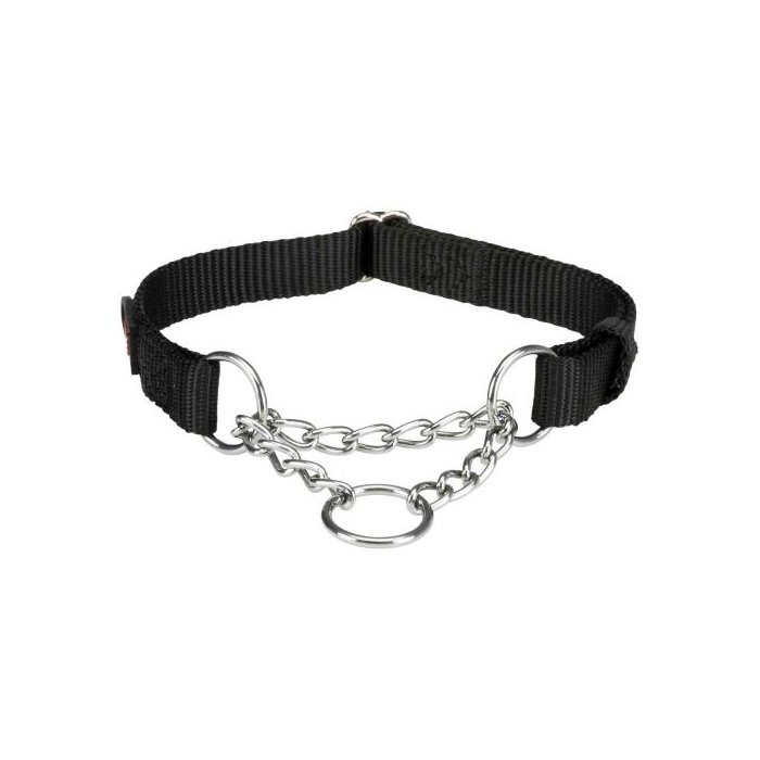 Нашийник Trixie для собак Premium з металевим ланцюжком чорний L-XL 45-70см 25мм