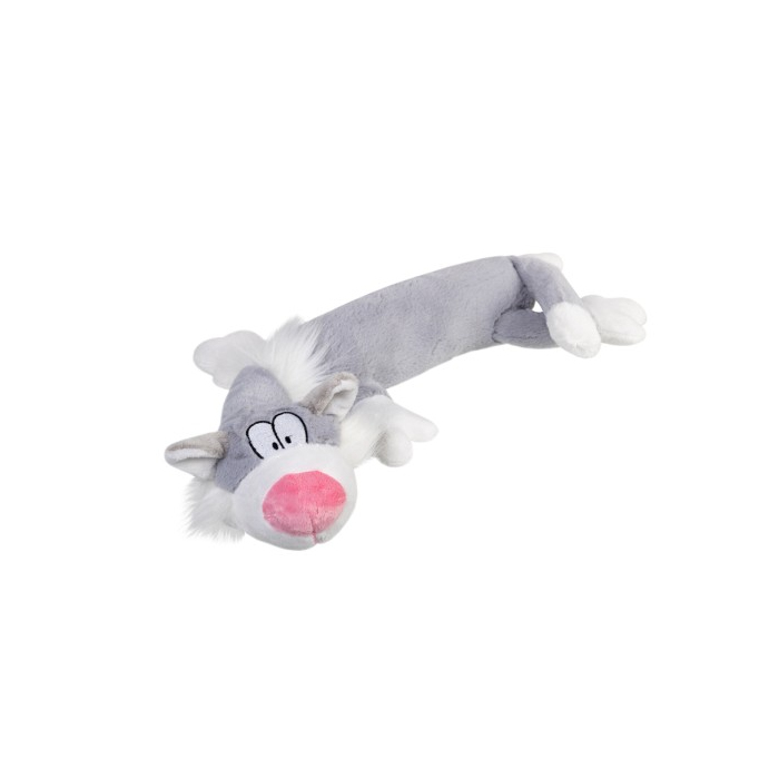 Іграшка для собак Кіт з пищалкою / тканина GiGwi Plush, плюш, штучне хутро, 63 см 75227 GIGwi