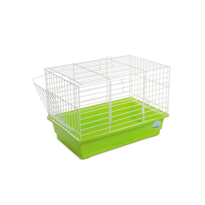 Клітка Природа «Кролик міні» для гризунів, 44x27x30 см (біла/зелена) PR241527