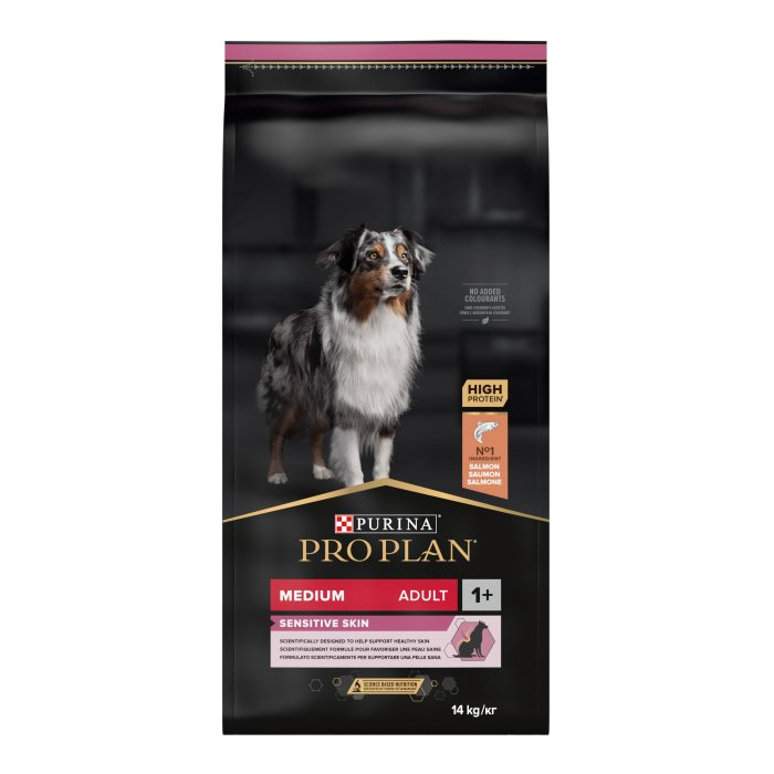 Pro Plan DOG Medium Adult 1+ Sensitive Skin Salmon для собак схильних до алергії з лососем