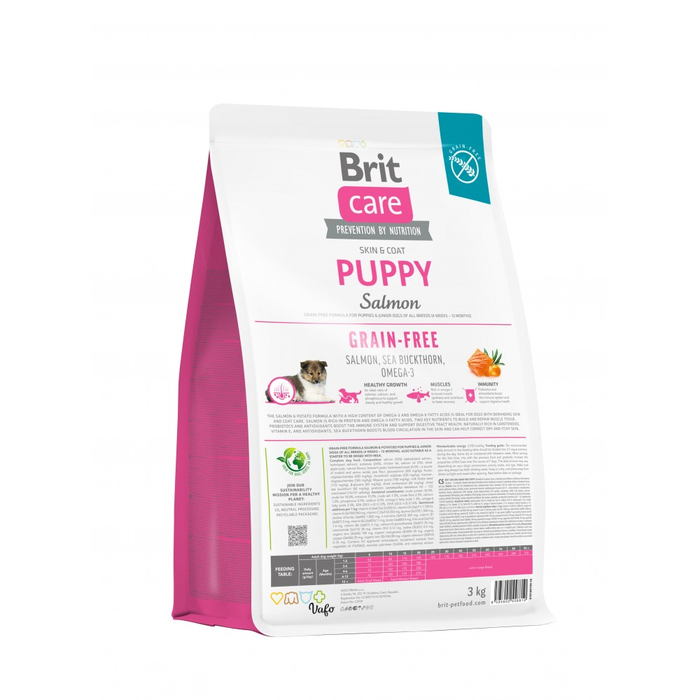 Brit Care DOG Grain-free Puppy для цуценят з лососем 1кг