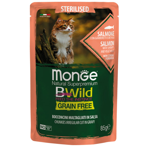 Monge cat wet Bwild grain free with buffalo and potatoes