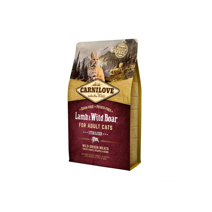 Carnilove CAT Lamb & Wild Boar Sterilised для стерилізованих котів з ягням та кабаном