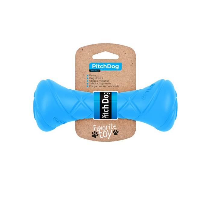 Ігрова гантель для апортировки PitchDog, довжина 19 см, діаметр 7 см блакитний 62392 Collar