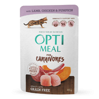 Optimeal Grain Free Lamb Chicken & Pumpkin для котів з ягням та курячим філе в гарбузовому соусі
