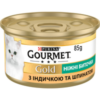 Gourmet Gold Savoury Cake Turkey Spinach консерва для котів ніжні биточки з індичкою та шпинатом