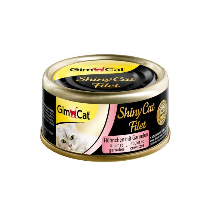 Вологий Корм Shiny Cat Filet k 70g курка та креветки
