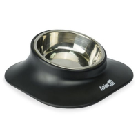 AnimAll миска на підставці біла для собак і котів метал-пластик 420мл