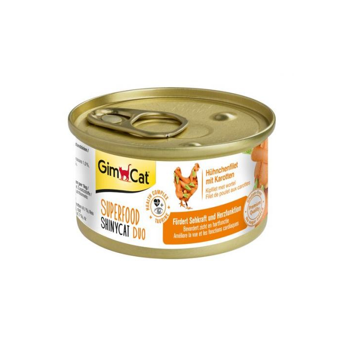Вологий Корм Shiny Cat SUPERFOOD k 70g курка та морква