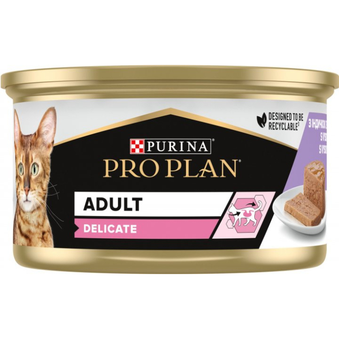 ProPlan CAT Can Delicate Turkey мус з індичкою для котів з чутливою системою травлення