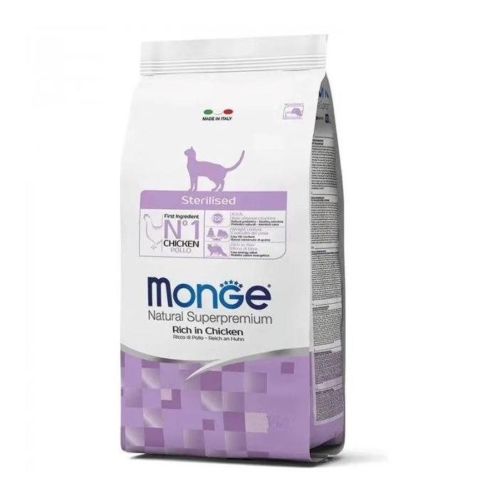 Monge CAT Sterilised Chicken сухий корм для стерилізованих котів з куркою 0,4кг