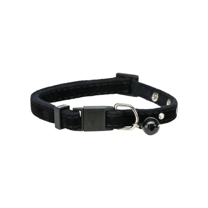 Нашийник Trixie для котів вельвет з заклепками і дзвіночком