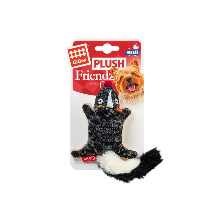 Іграшка для собак Скунс з пищалкою GiGwi Plush, текстиль, 9 см 75386 GIGwi
