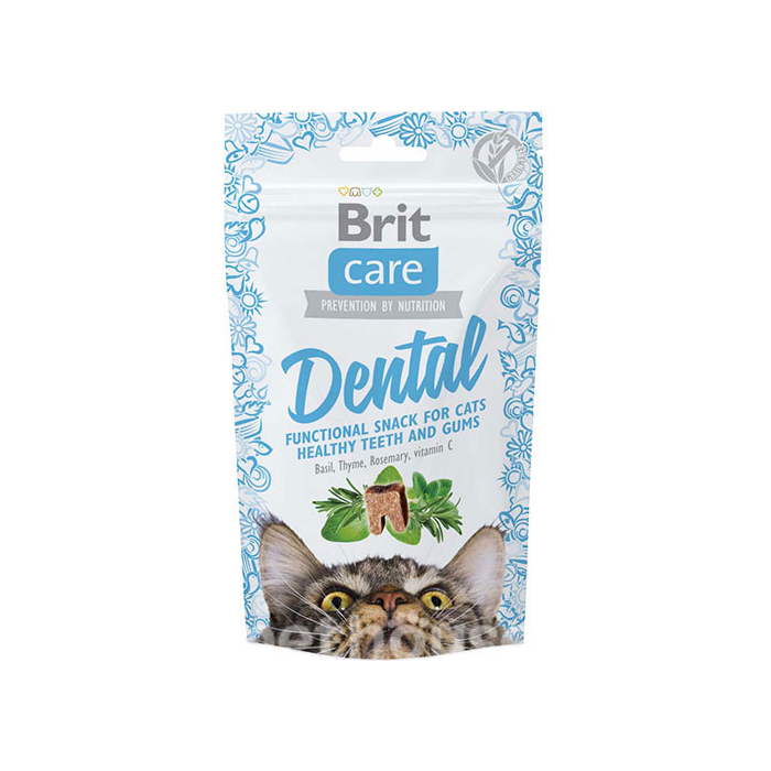 Ласощі Brit Care Dental з індичкою д/котів, 50г