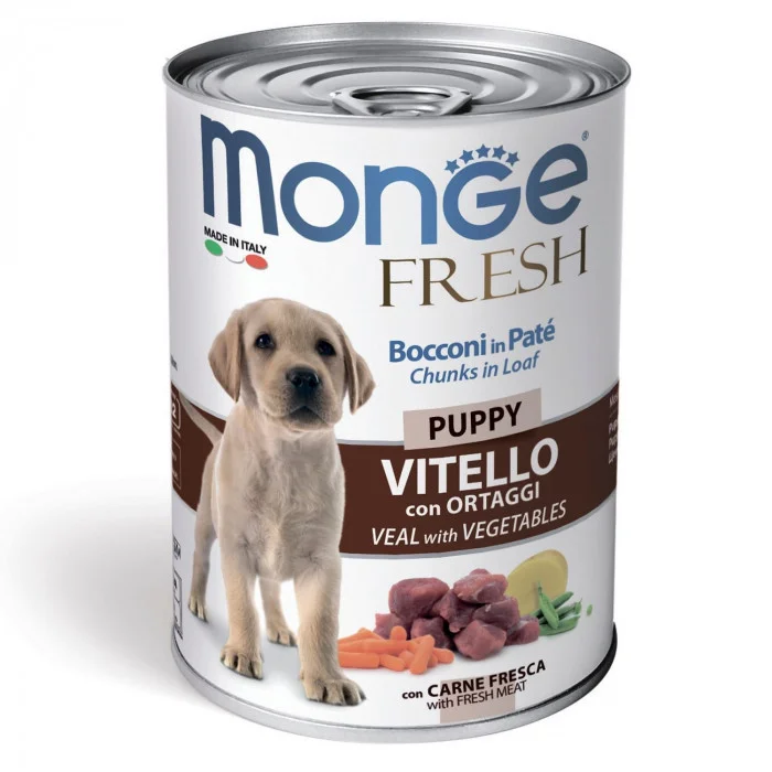 Monge DOG Can FRESH Puppy Veal консерва для собак з телятиною та овочами