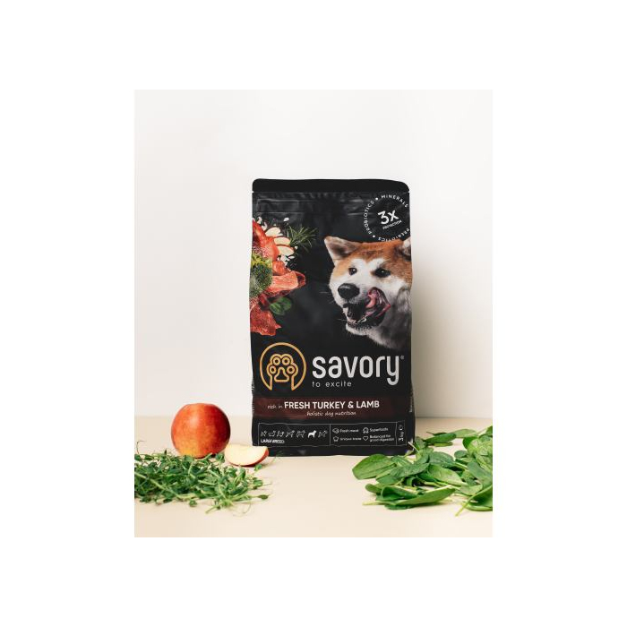 Savory Large Breeds rich in Fresh Turkey and Lamb