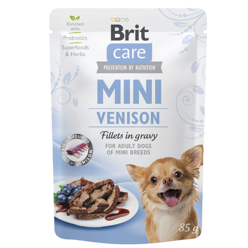 Вологий корм Brit Care Mini для собак, з філе дичини в соусі,