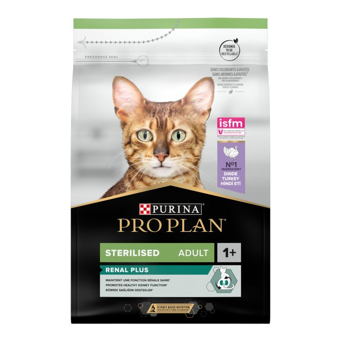ProPlan Sterilised Adult 1+ Renal Plus Turkey для стерелізованих котів з індичкою 0,4кг