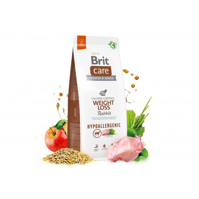Brit Care DOG Hypoallergenic Weight Loss для собак із зайвою вагою, з кроликом,