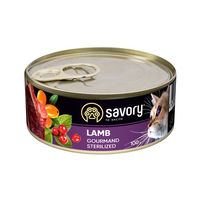 Savory CAT Can Adult Sterilised Lamb вологий корм для стерилізованих котів з ягням