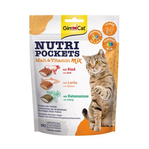 GimCat Nutri Pockets ласощі для котів мультивітамін мікс