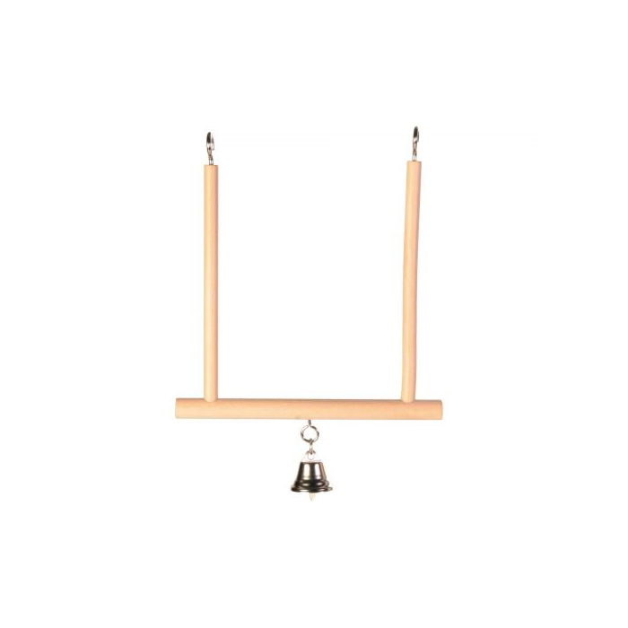 Іграшка Trixie Гойдалка дерев'яна з дзвіночком для птахів