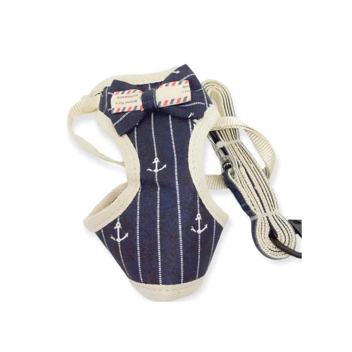 AnimAll Набір повідець та шлея для собак, костюм з бантиком