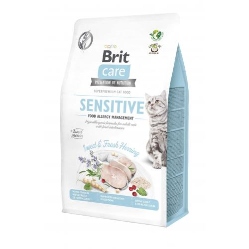 Brit Care Cat GF Insect для котів з харчовою непереносимістю з комахами та рибою 0,4кг
