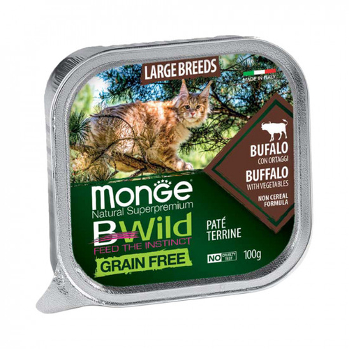 Monge cat wet Bwild grain free with buffalo and potatoes