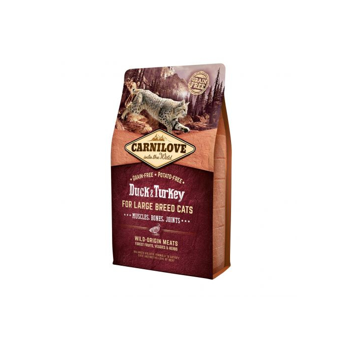 Carnilove CAT Duck & Turkey Large Breed для котів великих порід качка та індичка 0,4кг