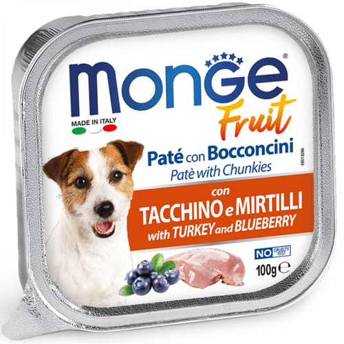 Monge DOG FRUIT Turkey Blueberry паштет для собак з індичкою та чорницею