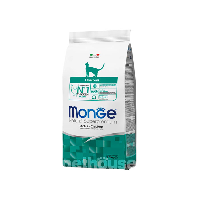 Monge CAT Hairball Chicken сухий корм з куркою для виведення шерсті 1,5кг