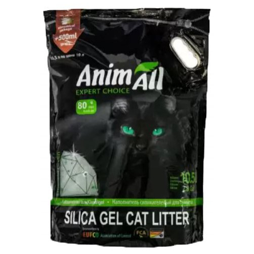 AnimAll Зелений смарагд наповнювач силікагелевий для котячого туалету 10,5л
