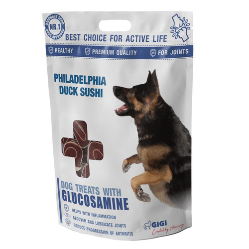 Gigi Vet Philadelphia Duck Sushi ласощі для суглобів собак роли філадельфія з качки