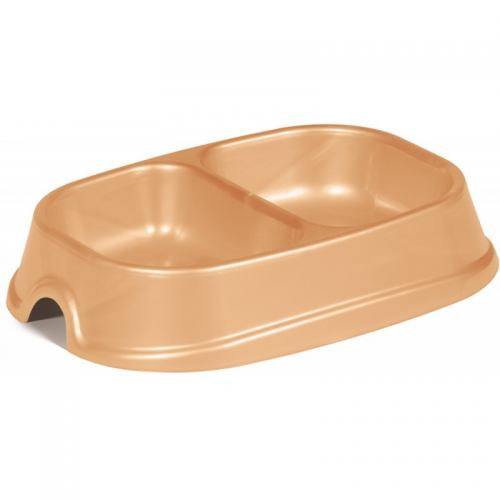 Миска Природа «Дует» №1 для котів та собак, подвійна, 400 мл PR740452